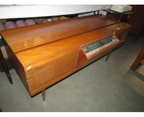 A vintage teak radiogramme, No innards COLLECT ONLY,
