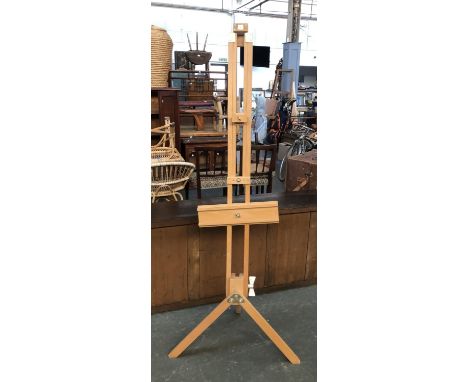 A floorstanding beech artists easel 