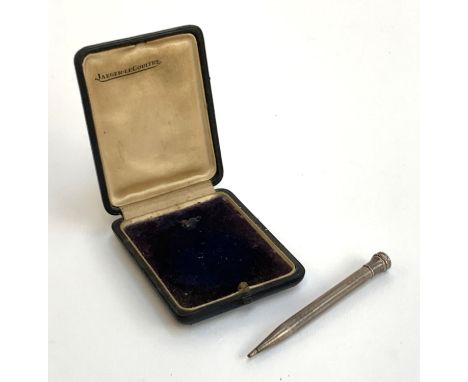 A sterling silver Wahl Eversharp propelling pencil; together with a Jaeger LeCoultre fob watch case, approx. 10x7.5cm 