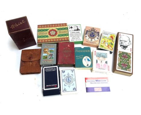 A quantity of playing cards to include Whist, Waddingtons Lexicon card game, Beatrix Potter Rummy, Shakespeare, etc 