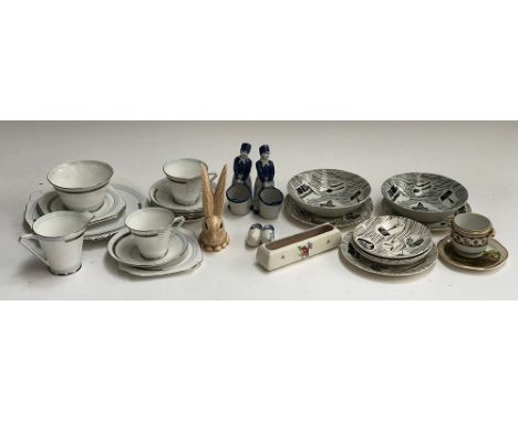 A mixed lot of ceramics to include eight pieces of Ridgway Potteries 'Homemaker' pattern; a Bell China part tea service; Sylv