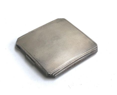 An engine turned silver compact, Birmingham 1947, gross weight 2.8ozt 
