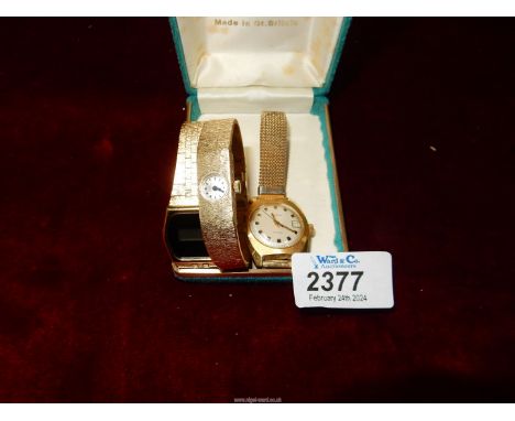Three ladies Cocktail watches including Rotary, Excalibur and Sekonda.