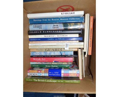 A box of books on Art to include Mackintosh's Masterwork, Kevin Sinnott behind the Canvas, etc.
