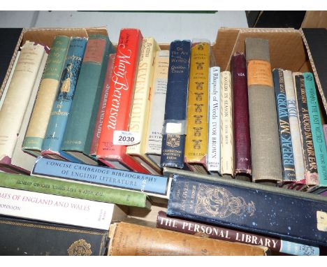 A box of hardback Books to include The Art of Writing by Quiller Couch; The Way of My World by Ivor Brown, Illuminated Letter