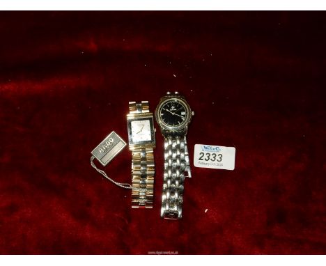 A Jovial Swiss made stainless steel wristwatch, and a Rado Florence Swiss wrist watch with bio-colour strap, in unworn condit