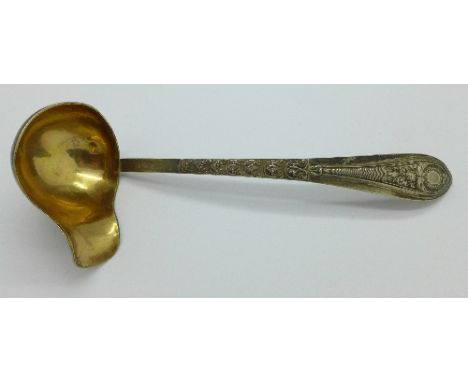 A continental silver ladle