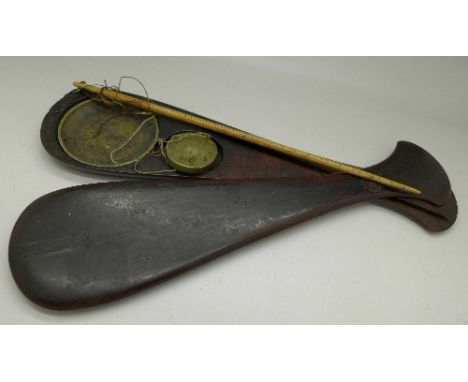 A set of cased opium scales