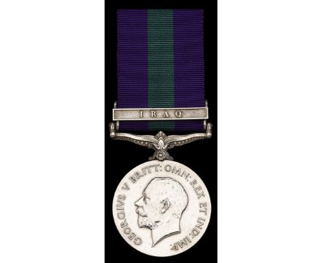 General Service 1918-62, 1 clasp, Iraq (S-4697 T.W.O. Cl.1. J. Mc Gaffney. R.A.O.C.) light contact marks, very fine £60-£80