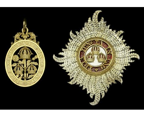The Most Honourable Order of the Bath, G.C.B. (Civil) Knight Grand Cross, set of insignia, sash badge, silver-gilt, hallmarks