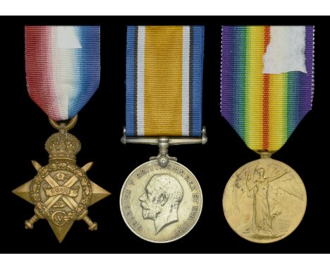 Three: Warrant Officer Class II R. O. Berks, Grenadier Guards  1914 Star (11534 Sjt: R. O. Berks. 2/G. Gds.); British War and