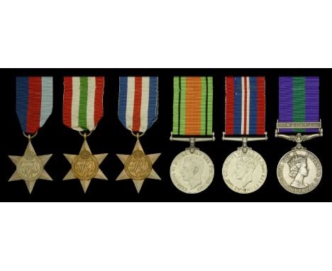 Six: Staff Quartermaster Sergeant T. H. Ashworth, Royal Signals  1939-45 Star; Italy Star; France and Germany Star; Defence a