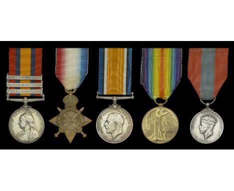 Five: Colour Sergeant C. Freeman, Oxfordshire and Buckinghamshire Light Infantry  Queen’s South Africa 1899-1901, 3 clasps, C