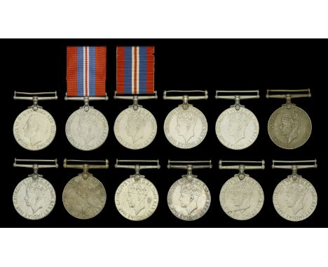 Defence Medal (NX33200 J. E. K. Tate); War Medal 1939-45 (11) (Major T. C. F. Rolls; Rev N. H. Bland.; 241586 H. V. Dolman; C