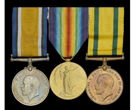 Three: Private R. A. Lewington, Hampshire Yeomanry  British War and Victory Medals (768 Pte. R. A. Lewington. Hamps. Yeo.); T