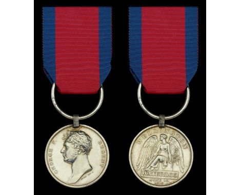 Waterloo 1815 (John Browne, 1st Batt. 27th Reg. Foot.) fitted with steel clip and ring suspension, nearly extremely fine  £2,