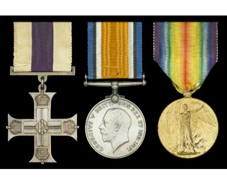 A Great War 1918 ‘Western Front’ M.C. group of three awarded to Lieutenant W. A. Wood, Loyal North Lancashire Regiment, attac