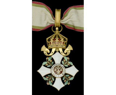 Bulgaria, Kingdom, Order of National Merit, Civil Division, Commander’s neck badge, 86mm including crown suspension x 55mm, g