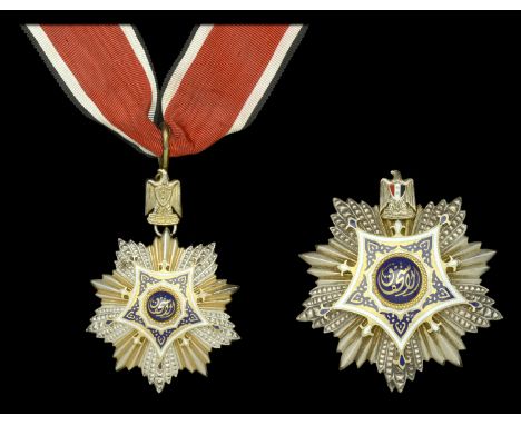 Egypt, Republic, Order of National Merit, Second Class set of insignia, comprising neck badge, 82mm including surmounting eag