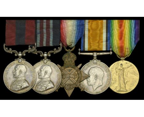 A Great War ‘Ypres, October 1917’ D.C.M. and M.M. group of five awarded to Sergeant T. F. Johnson, 22nd Battalion, Manchester