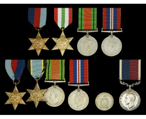 Four: Attributed to Sergeant S. Lovett, Royal Air Force Volunteer Reserve 1939-45 Star; Italy Star; Defence and War Medals 19