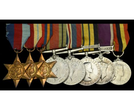 Eight: Major C. F. Broomfield, Royal Hampshire Regiment  1939-45 Star; Africa Star; Burma Star; Defence and War Medals 1939-4