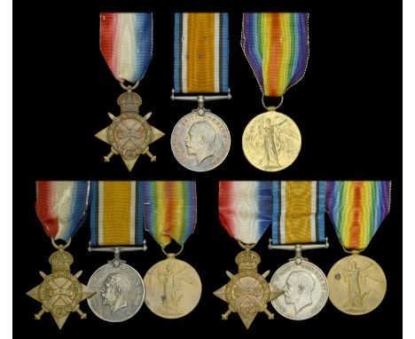 Three: Private J. Clarke, Oxfordshire and Buckinghamshire Light Infantry 1914-15 Star (12178 Pte. J. Clarke. Oxf: & Bucks: L.