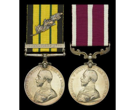 A scarce ‘Somaliland 1920’ M.I.D. and 1918 ‘Egypt’ M.S.M. pair awarded to Sergeant E. Evans, Royal Air Force, late Imperial C