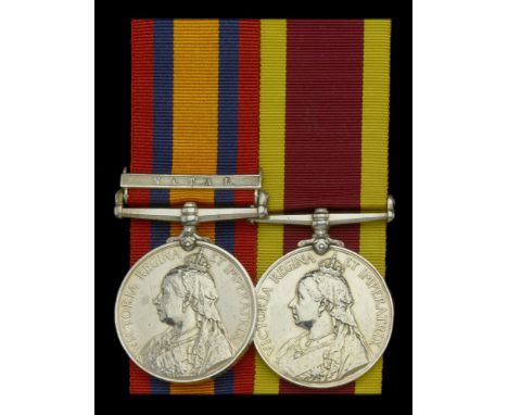 Pair: Private G. Ellis, Royal Marine Light Infantry   Queen’s South Africa 1899-1902, 1 clasp, Natal (5097 Pte. G. Ellis, R.M