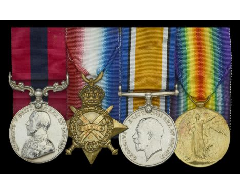 A good Great War ‘Gas Alley’ D.C.M. group of four awarded to Sergeant H. Gerrard, 9th Battalion, Rifle Brigade, for gallantry