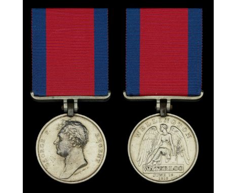 Waterloo 1815 (Lieut. Richard Down, 6th or Inniskilling Drag.) fitted with original steel clip and German silver bar suspensi