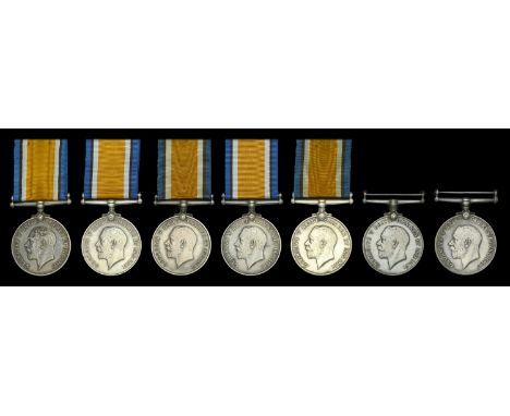 British War Medal 1914-20 (7) (206014 A.Sjt. A. H. Chapman. Devon. R.; 15628 Sjt. J. Cade. Som. L.I.; G-19487 Pte. J. Cook. R