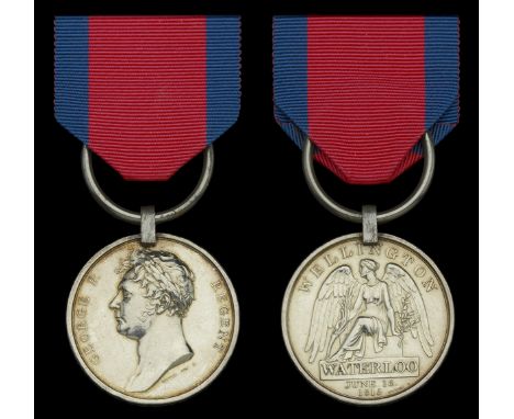Waterloo 1815 (George Weston, 23rd Reg. Light Dragoons.) fitted with original steel clip and ring suspension, minor edge brui
