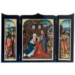 Kleines Triptychon mit Anbetung des Jesuskindes durch die Heiligen Drei Könige