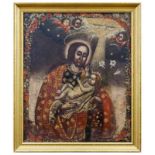 Der heilige Joseph mit dem Jesusknaben, Peru, Maler der Cusco Schule (Escuela cuzqueña) - 2. H. 17.
