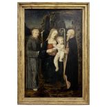 Madonna mit Heiligen in Landschaft, Oberitalienischer Meister des fr. 16. Jahrhunderts
