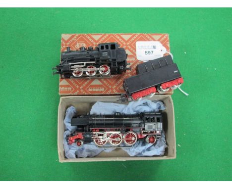 A Mid XX Century Marklin 'HO' scale 3005 2-6-2 steam outline locomotive running No. BR23015. with tender 3 rail/ U/ tested/ d