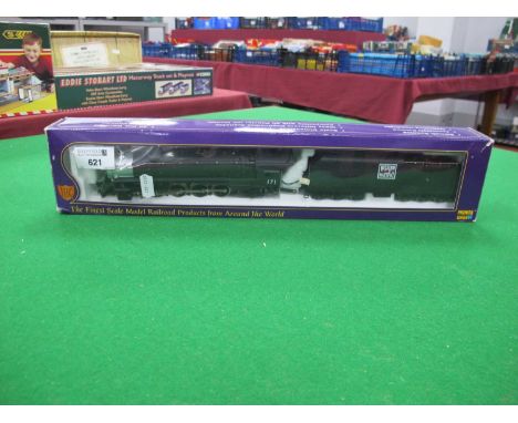 A "I.H.C" "HO" Gauge Boxed 4-8-2 Mountain Steam Locomotive with twelve wheel bogie tender, Western Pacific, overall black R/N