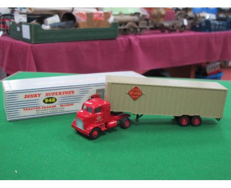 Dinky Supertoys Toys 948 Tractor Trailer McLean, overall good plus, chipping to raised areas to cab especially to hook area, 