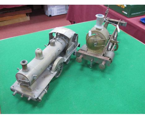 A 3.5 Inch Live Steam 0-4-0 Rolling Chassis, Coupled wheels, Twin Outside Cylinders, Buffers, Chimney, etc, overall length 20