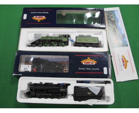 Two Bachmann OO Gauge/4mm Boxed Steam Tender Locomotive - Ref No 31-707 Class B1 4-6-0 BR green "Impala" R/No 61002, Good but
