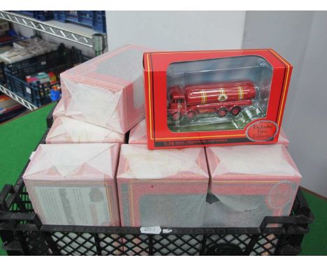 Fourteen EFE 1:76th scale diecast model AEC Mammoth Tankers 'Jet Petroleum Ltd', Boxed as new.