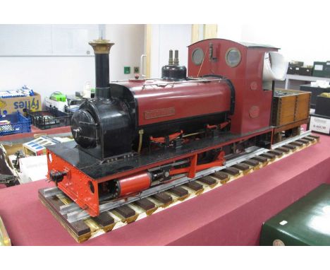 A 3.5 Inch Live Steam Hunslet 0-4-0 Saddle Tank Steam Locomotive Named Dolbadarn R/No 3, plus a four-wheel wood construction 