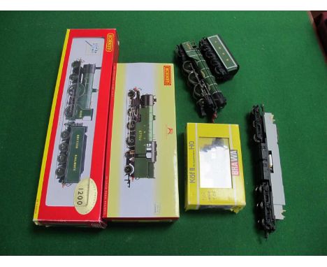 Four "OO" Gauge/4mm Locomotives for Spares or Repair, a Hornby boxed Ref no D2889 class T9, motor/gears not engaged otherwise