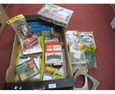 A Quantity of Scenic and Layout 'OO' Gauge/4mm Items, comprising a small amount of steel track, nine Peco points, a Pola Ref 