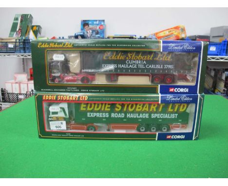 Two Corgi 'Eddie Stobart Ltd' 1:50th Scale Diecast Model Commercial Vehicles comprising of #CC12607 Scammell Crusader Tautlin