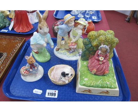Royal Doulton Bunnykins. 'Summer Dreams', Disney 'Patch in a Basket' (signed) Peter Rabbit 100, 'First Love' and Brambly Hedg