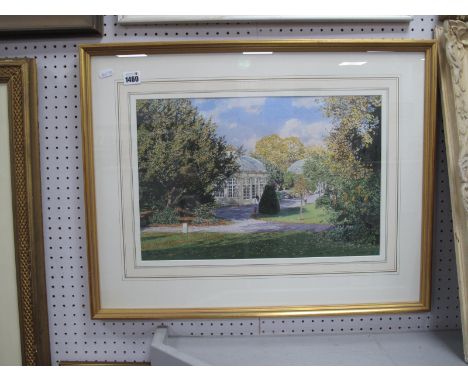 Jeremy Storr (Sheffield Artist), Botanical Gardens, Sheffield, Watercolour, 29.5 x 44.4cm, signed lower left.