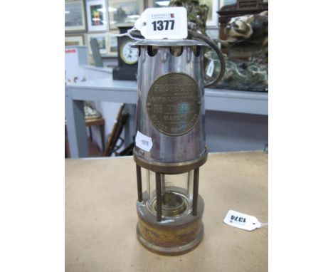 Eccles Manchester, Type A Miners Lamp 22cm high.