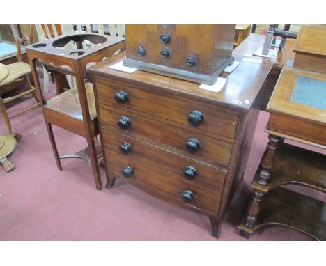 An Early XIX Century Mahogany Commode, converted to a HI-Fi cabinet, 68cm wide, together with a XIX Century square shaped was